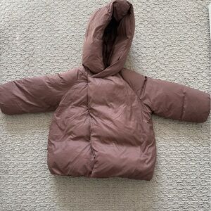 Zara Kids Puffer Jacket in Brown